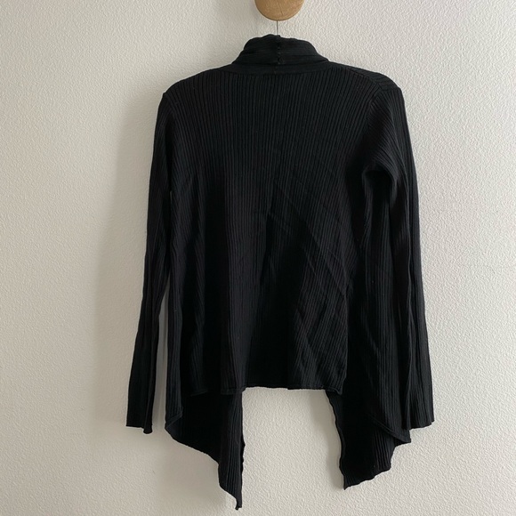 L’Agence Black Ribbed Knit Cardigan - Picture 4 of 7